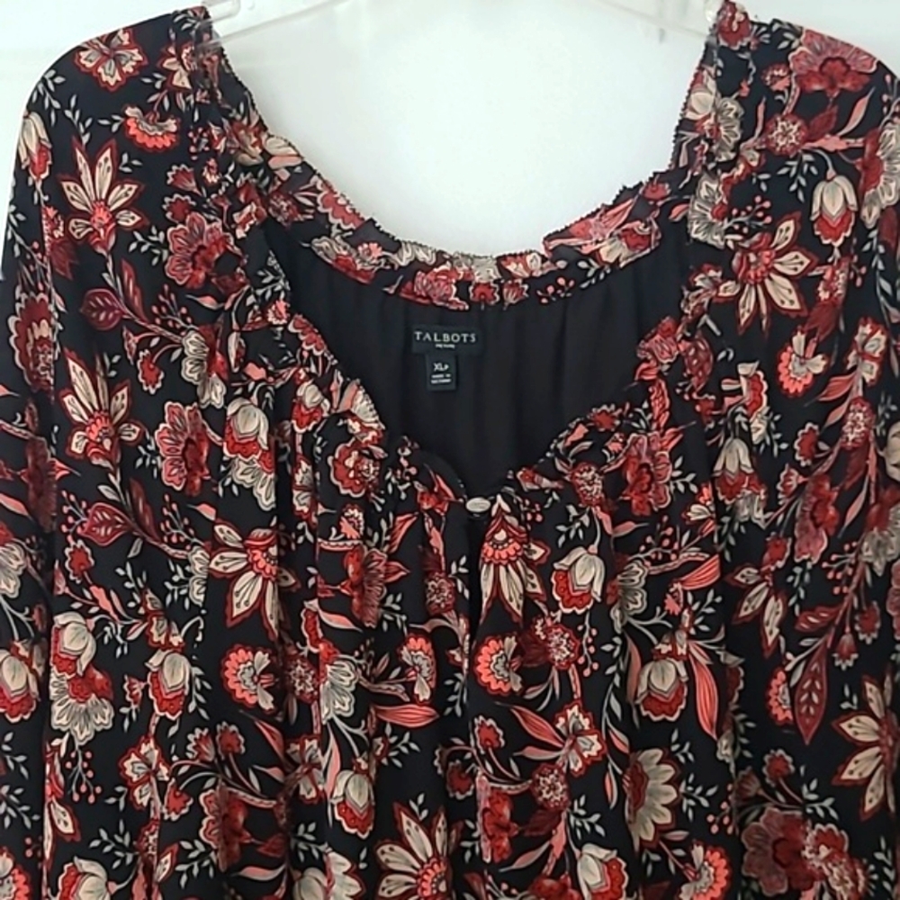 Talbots Scalloped Ruffle, Maxi, Cottagecore XLP